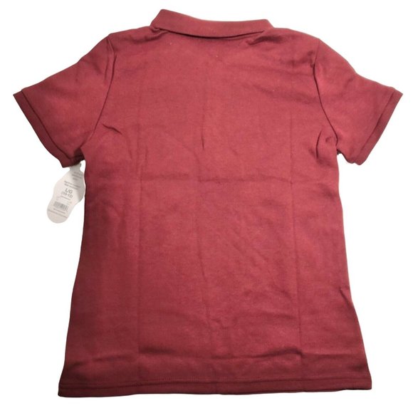Wonder Nation Girls Uniform Short Sleeve Polo-style Burgundy L Tagless Comfort - Picture 9 of 12